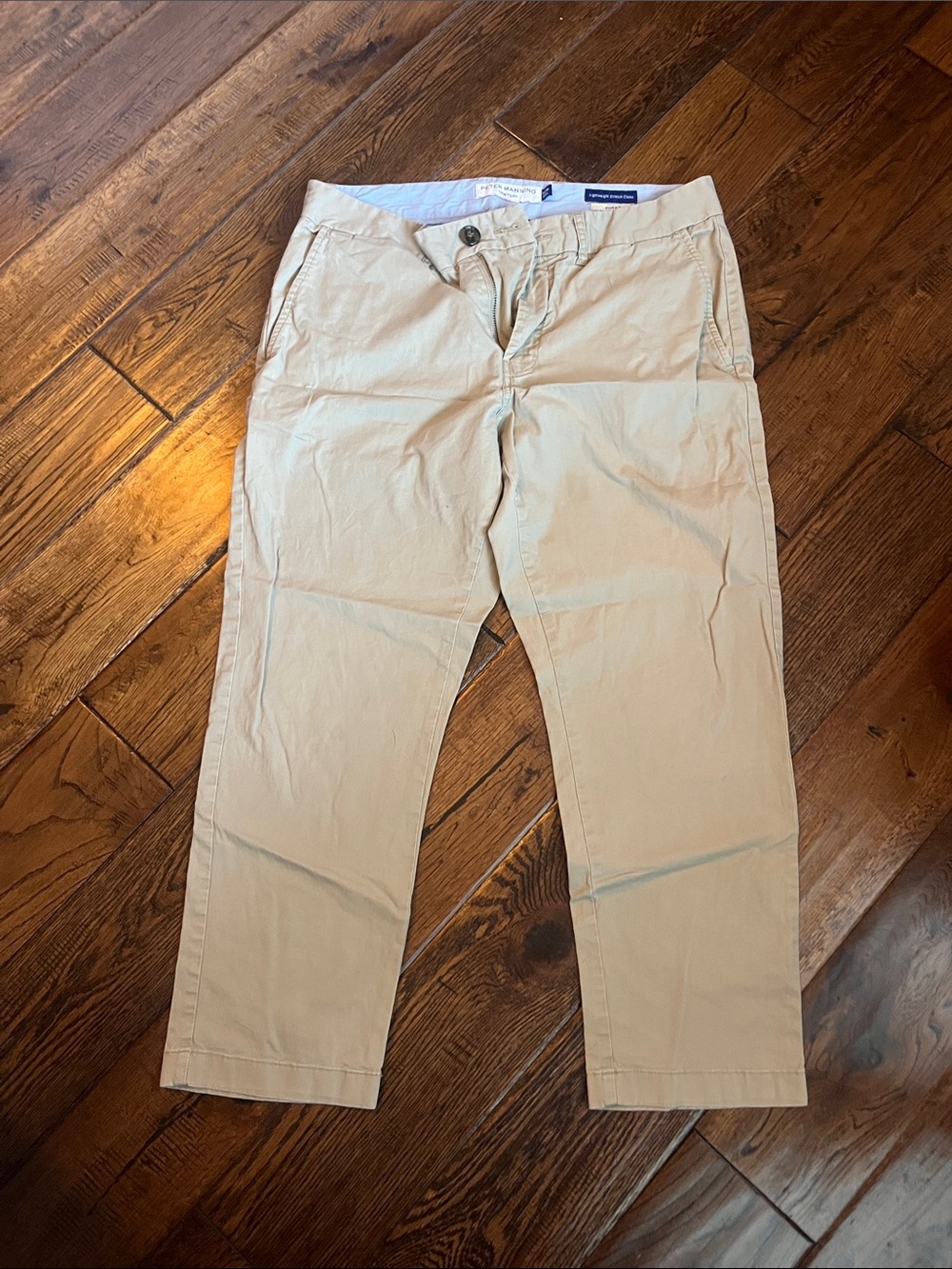 Men's Chino Pants in Light Khaki by Unbranded